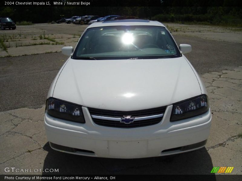 White / Neutral Beige 2004 Chevrolet Impala LS