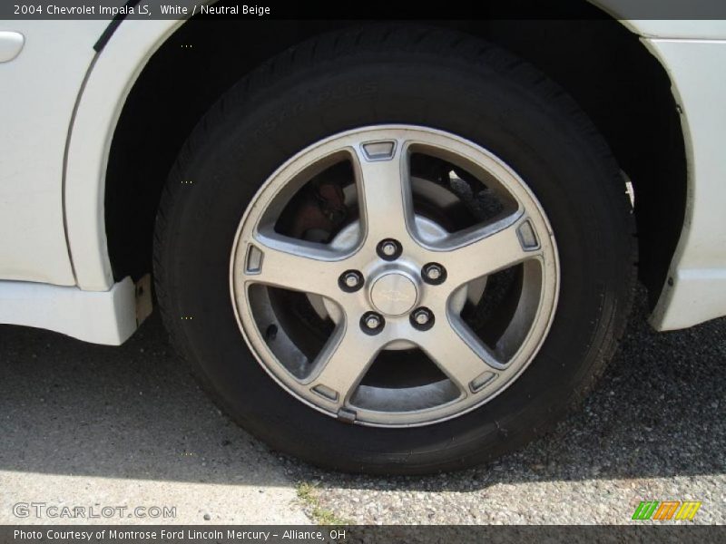 White / Neutral Beige 2004 Chevrolet Impala LS