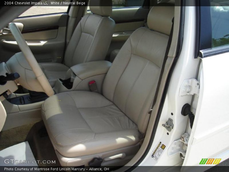 White / Neutral Beige 2004 Chevrolet Impala LS