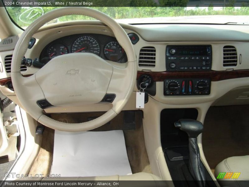 White / Neutral Beige 2004 Chevrolet Impala LS