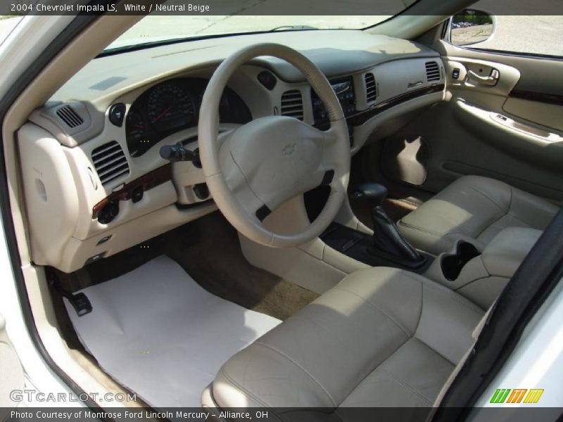 White / Neutral Beige 2004 Chevrolet Impala LS