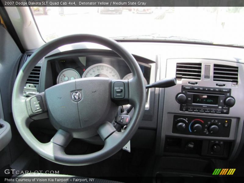 Detonator Yellow / Medium Slate Gray 2007 Dodge Dakota SLT Quad Cab 4x4