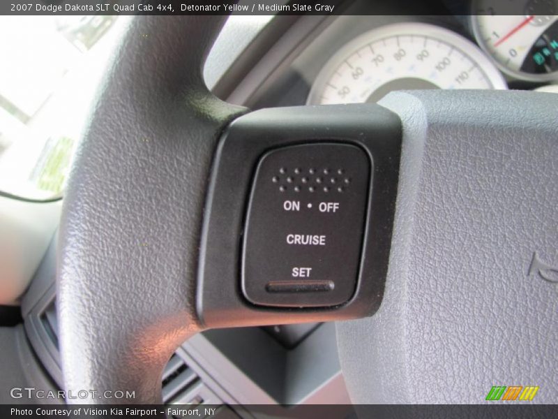 Detonator Yellow / Medium Slate Gray 2007 Dodge Dakota SLT Quad Cab 4x4