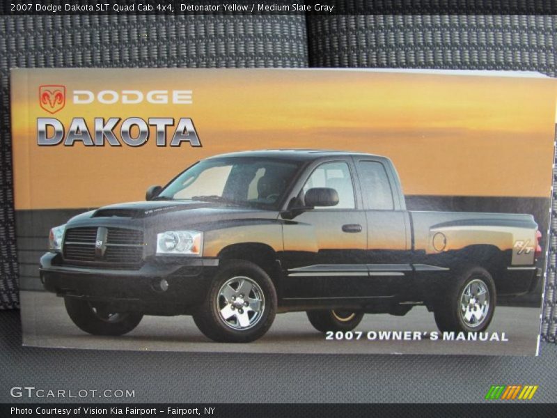 Detonator Yellow / Medium Slate Gray 2007 Dodge Dakota SLT Quad Cab 4x4