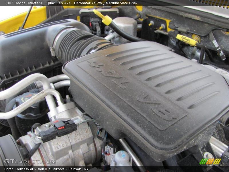 Detonator Yellow / Medium Slate Gray 2007 Dodge Dakota SLT Quad Cab 4x4