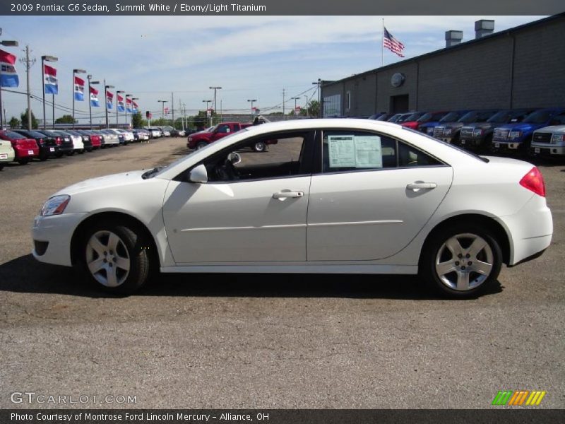 Summit White / Ebony/Light Titanium 2009 Pontiac G6 Sedan