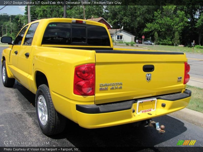 Detonator Yellow / Medium Slate Gray 2007 Dodge Dakota SLT Quad Cab 4x4