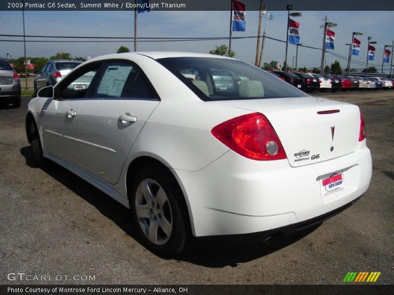 Summit White / Ebony/Light Titanium 2009 Pontiac G6 Sedan