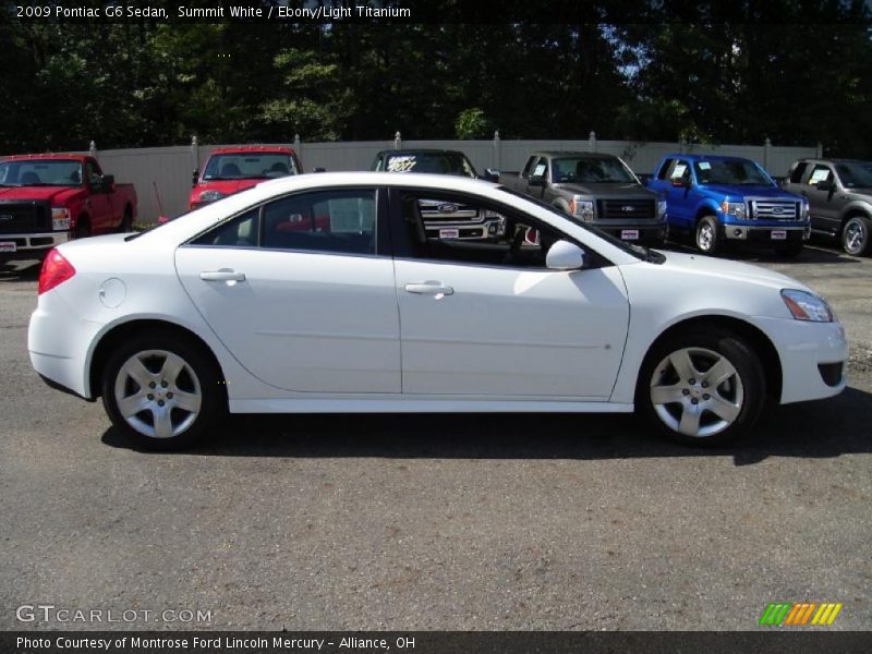 Summit White / Ebony/Light Titanium 2009 Pontiac G6 Sedan