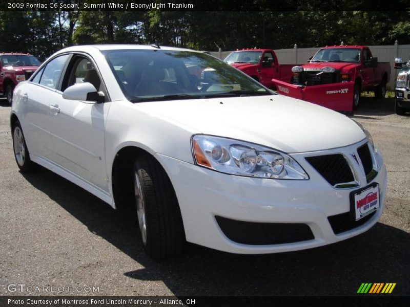 Summit White / Ebony/Light Titanium 2009 Pontiac G6 Sedan