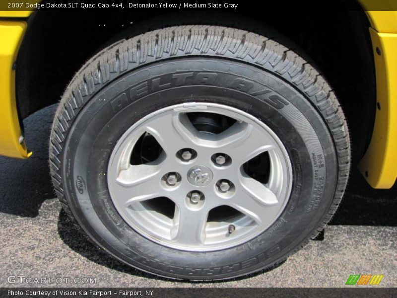 Detonator Yellow / Medium Slate Gray 2007 Dodge Dakota SLT Quad Cab 4x4