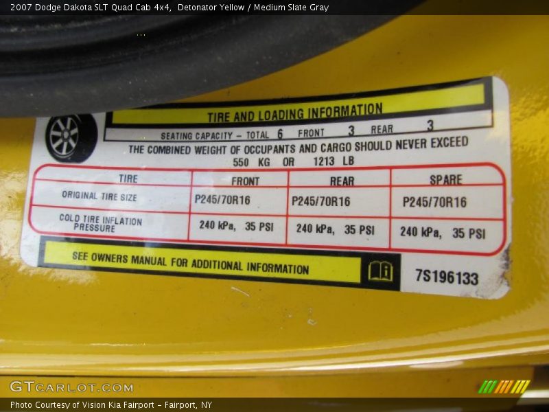 Detonator Yellow / Medium Slate Gray 2007 Dodge Dakota SLT Quad Cab 4x4