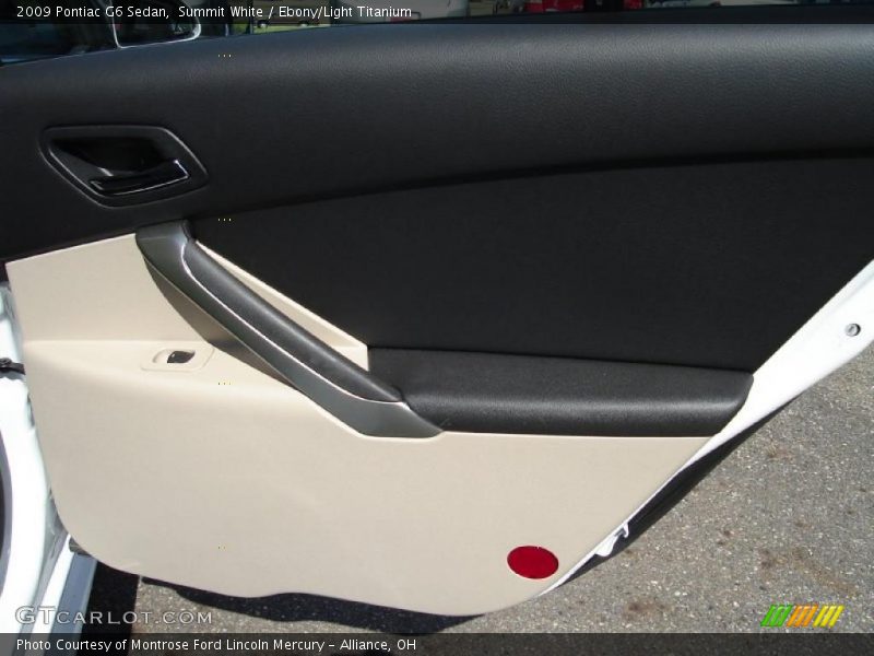 Summit White / Ebony/Light Titanium 2009 Pontiac G6 Sedan