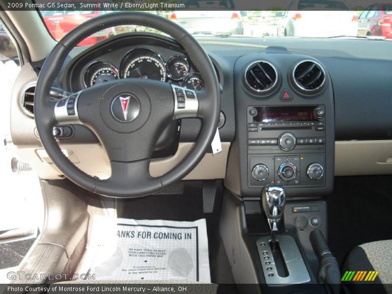 Summit White / Ebony/Light Titanium 2009 Pontiac G6 Sedan