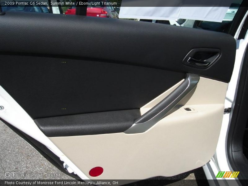 Summit White / Ebony/Light Titanium 2009 Pontiac G6 Sedan