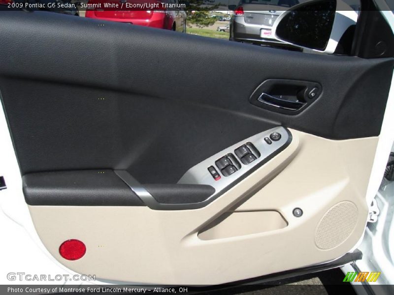 Summit White / Ebony/Light Titanium 2009 Pontiac G6 Sedan