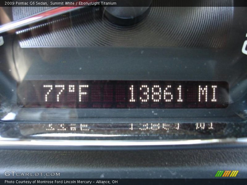 Summit White / Ebony/Light Titanium 2009 Pontiac G6 Sedan