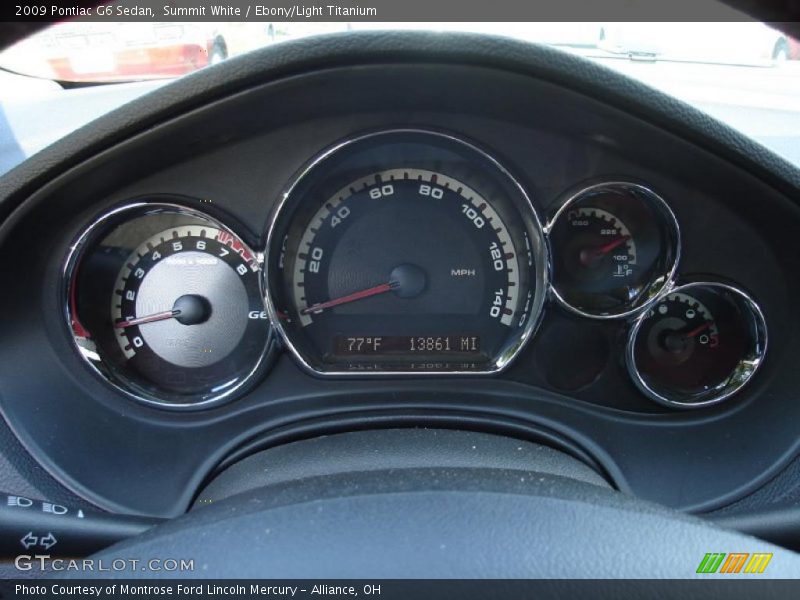 Summit White / Ebony/Light Titanium 2009 Pontiac G6 Sedan