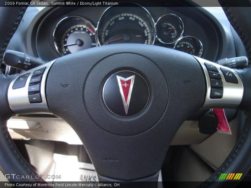 Summit White / Ebony/Light Titanium 2009 Pontiac G6 Sedan