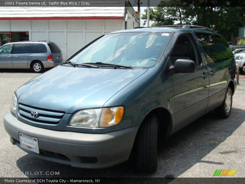Sailfin Blue Mica / Gray 2001 Toyota Sienna LE
