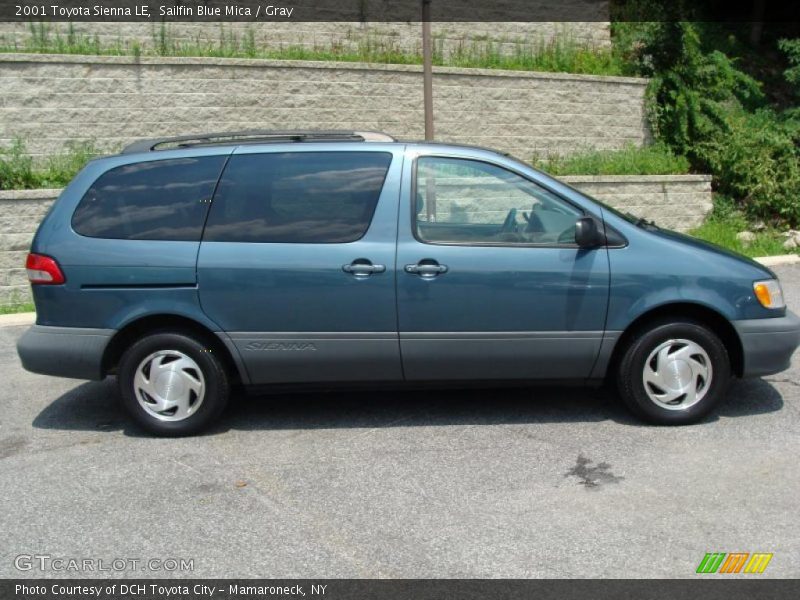 Sailfin Blue Mica / Gray 2001 Toyota Sienna LE
