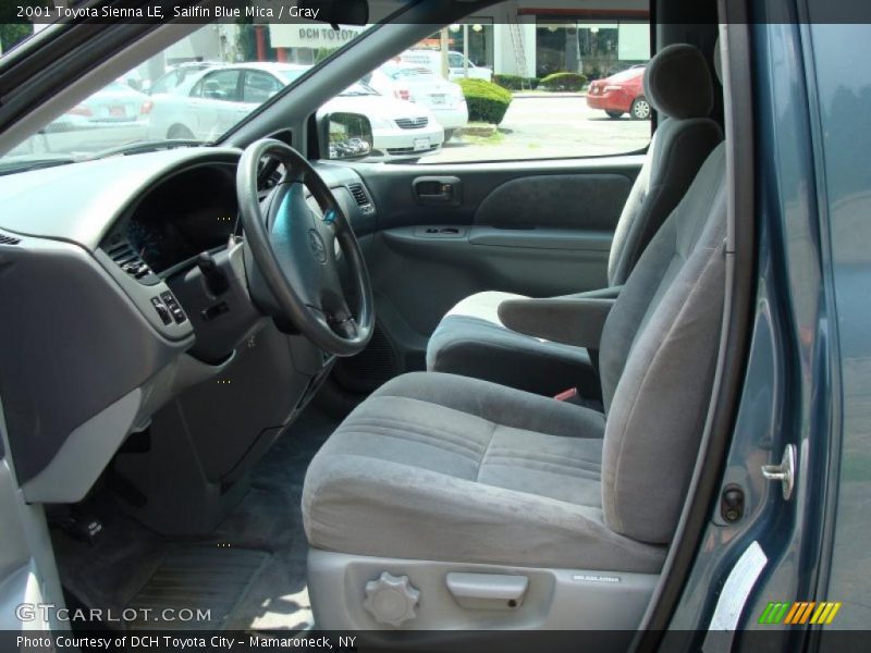 Sailfin Blue Mica / Gray 2001 Toyota Sienna LE