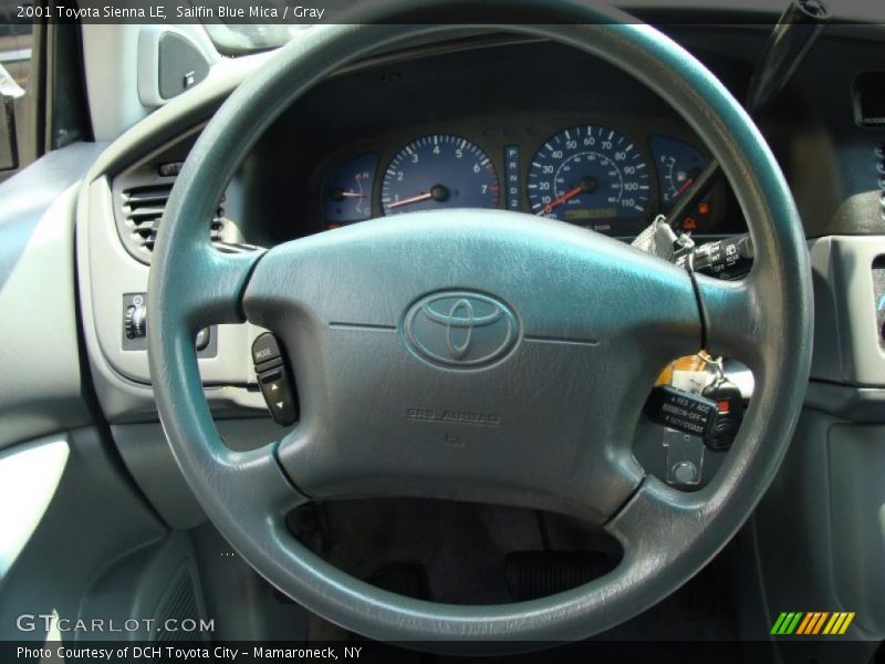 Sailfin Blue Mica / Gray 2001 Toyota Sienna LE