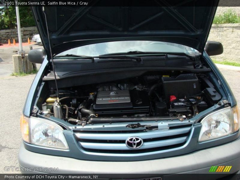 Sailfin Blue Mica / Gray 2001 Toyota Sienna LE
