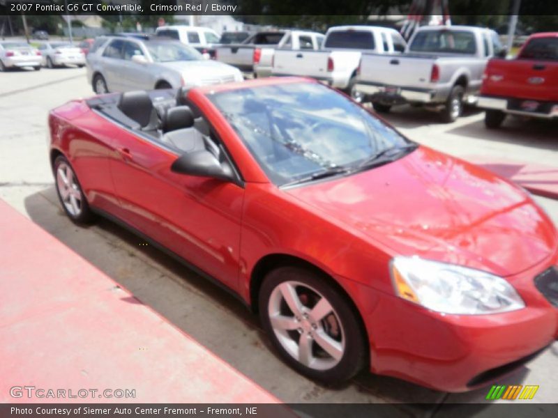 Crimson Red / Ebony 2007 Pontiac G6 GT Convertible