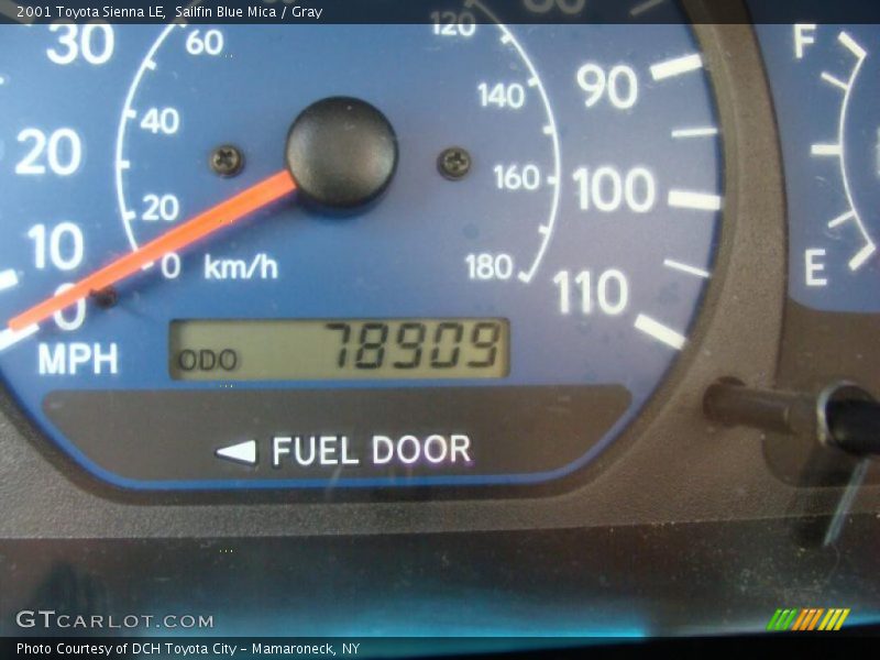 Sailfin Blue Mica / Gray 2001 Toyota Sienna LE