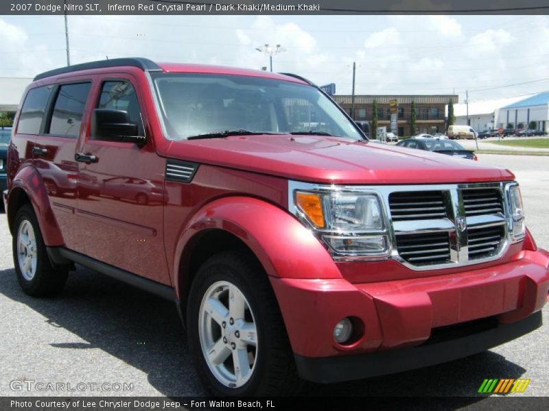 Inferno Red Crystal Pearl / Dark Khaki/Medium Khaki 2007 Dodge Nitro SLT