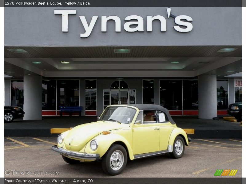 Yellow / Beige 1978 Volkswagen Beetle Coupe