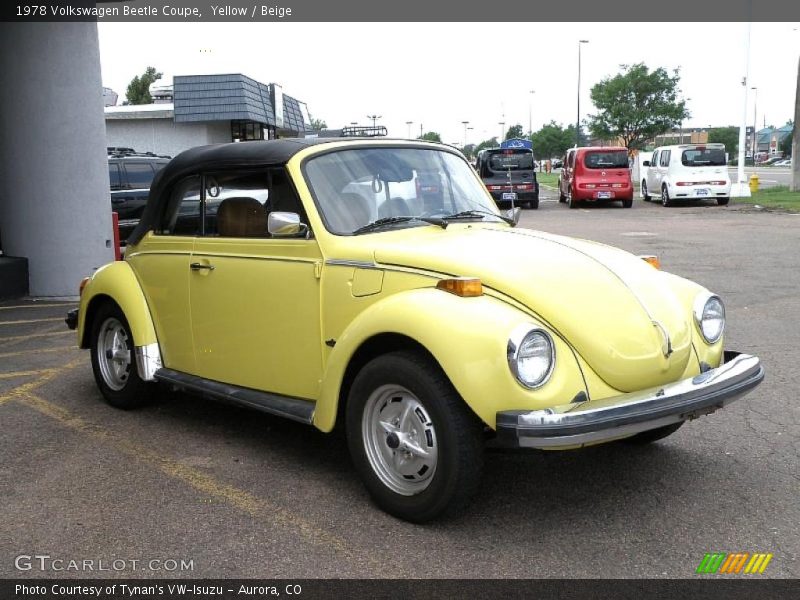 Yellow / Beige 1978 Volkswagen Beetle Coupe