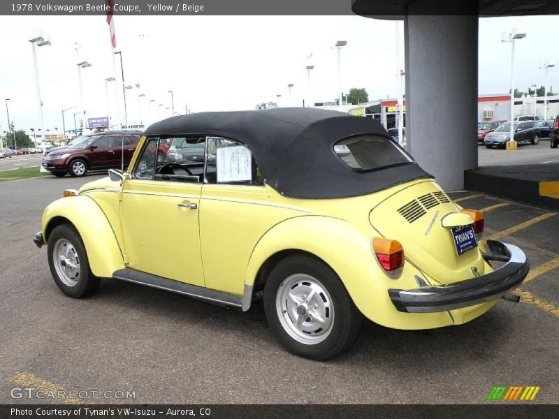Yellow / Beige 1978 Volkswagen Beetle Coupe