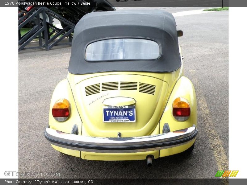 Yellow / Beige 1978 Volkswagen Beetle Coupe