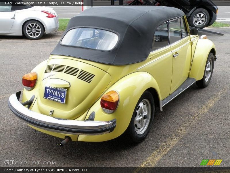 Yellow / Beige 1978 Volkswagen Beetle Coupe