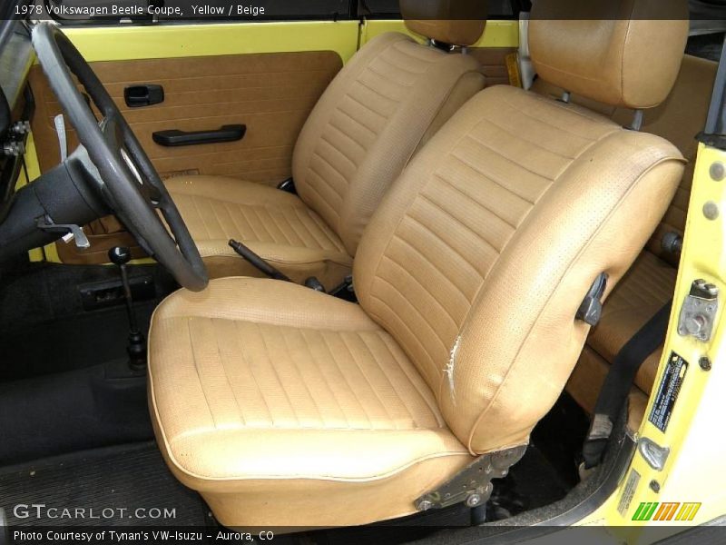 Yellow / Beige 1978 Volkswagen Beetle Coupe