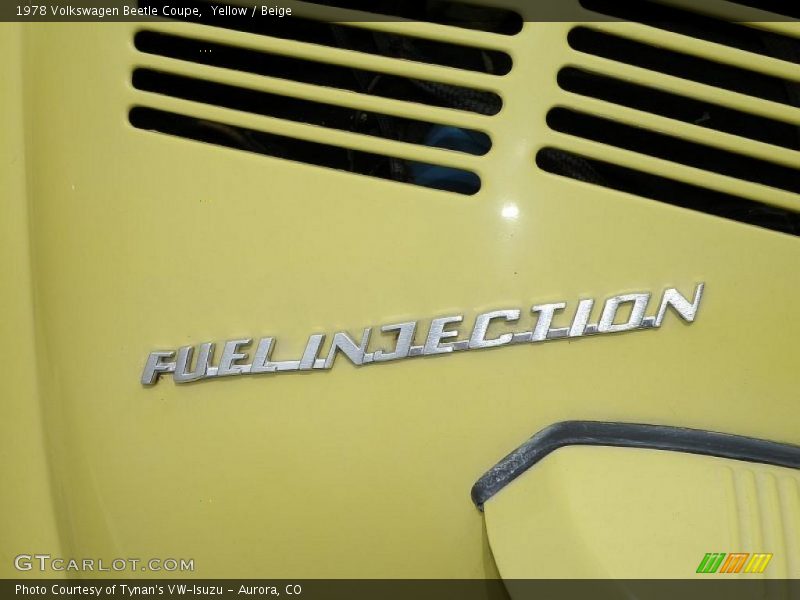 Yellow / Beige 1978 Volkswagen Beetle Coupe