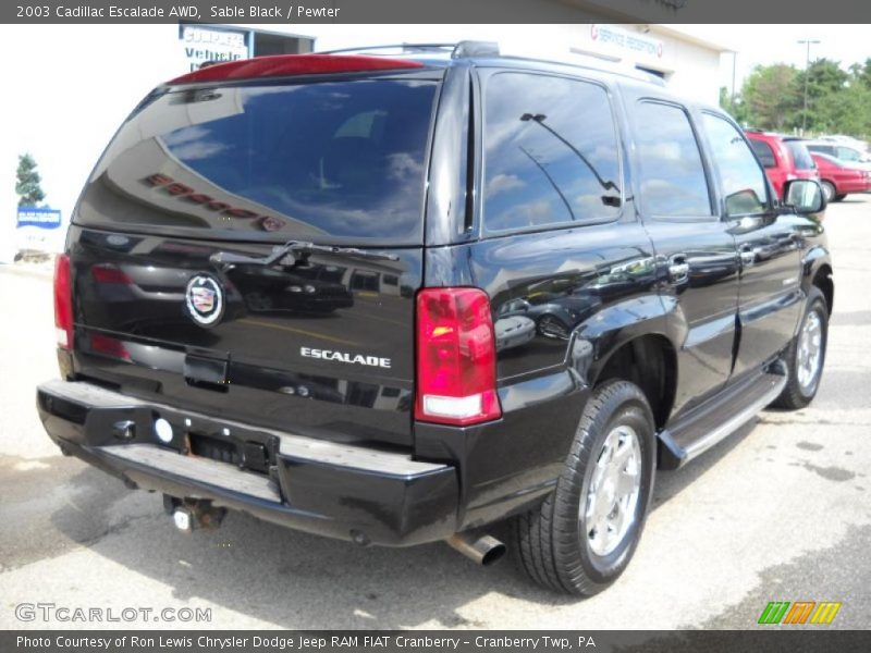 Sable Black / Pewter 2003 Cadillac Escalade AWD