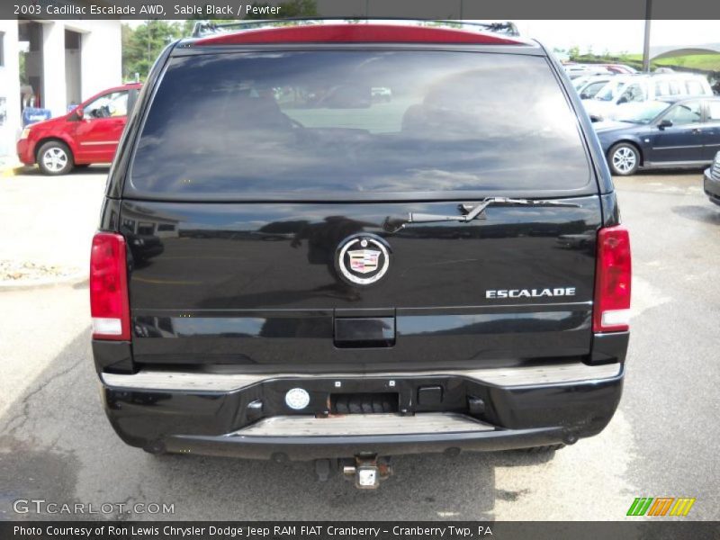 Sable Black / Pewter 2003 Cadillac Escalade AWD