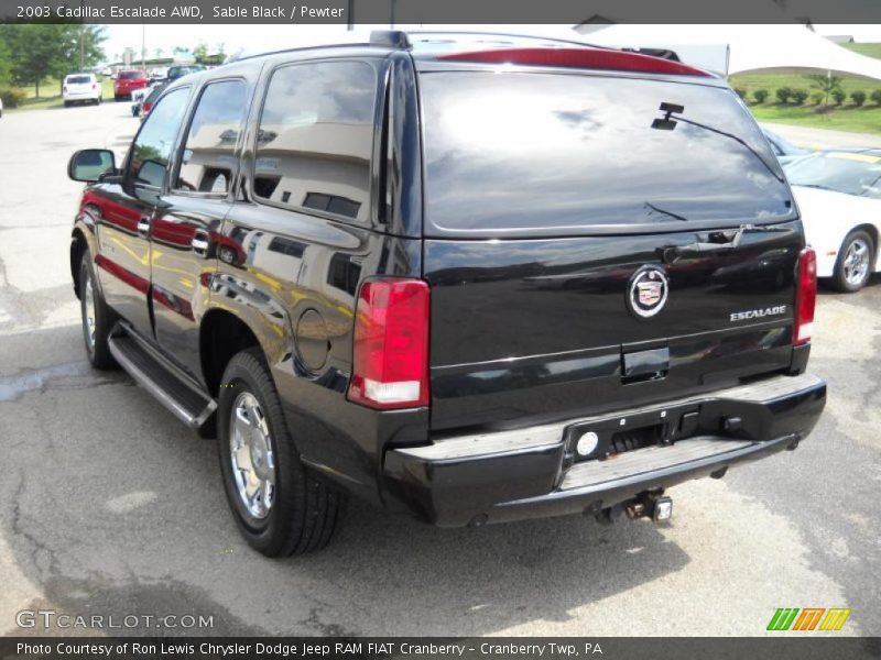 Sable Black / Pewter 2003 Cadillac Escalade AWD