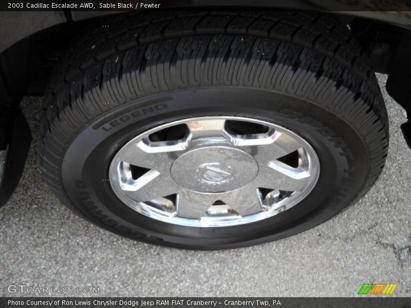 Sable Black / Pewter 2003 Cadillac Escalade AWD