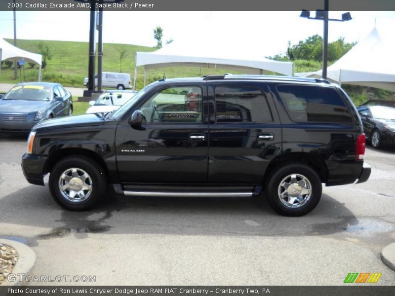 Sable Black / Pewter 2003 Cadillac Escalade AWD