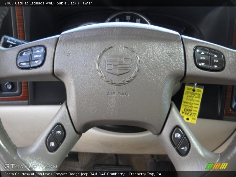Sable Black / Pewter 2003 Cadillac Escalade AWD