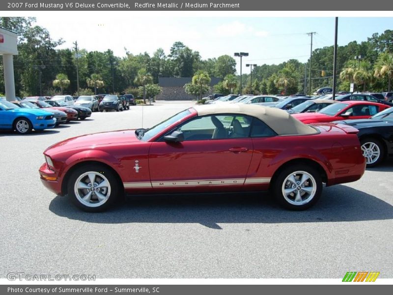 Redfire Metallic / Medium Parchment 2007 Ford Mustang V6 Deluxe Convertible