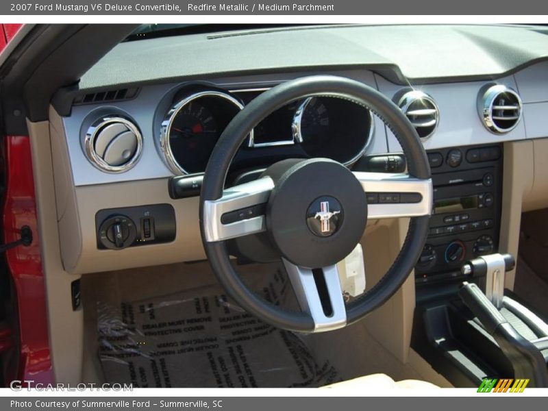 Redfire Metallic / Medium Parchment 2007 Ford Mustang V6 Deluxe Convertible