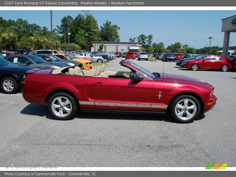 Redfire Metallic / Medium Parchment 2007 Ford Mustang V6 Deluxe Convertible