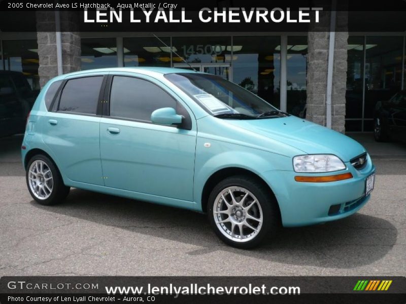 Aqua Metallic / Gray 2005 Chevrolet Aveo LS Hatchback