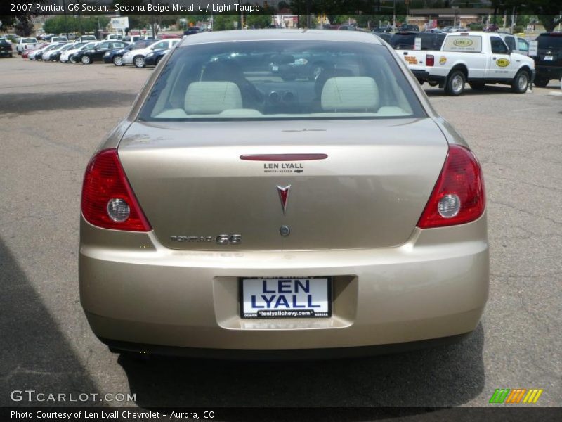 Sedona Beige Metallic / Light Taupe 2007 Pontiac G6 Sedan