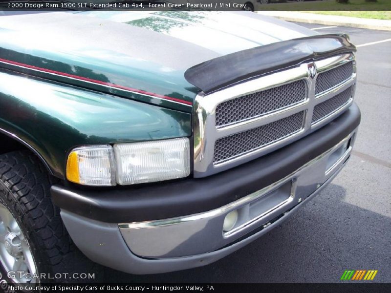 Forest Green Pearlcoat / Mist Gray 2000 Dodge Ram 1500 SLT Extended Cab 4x4